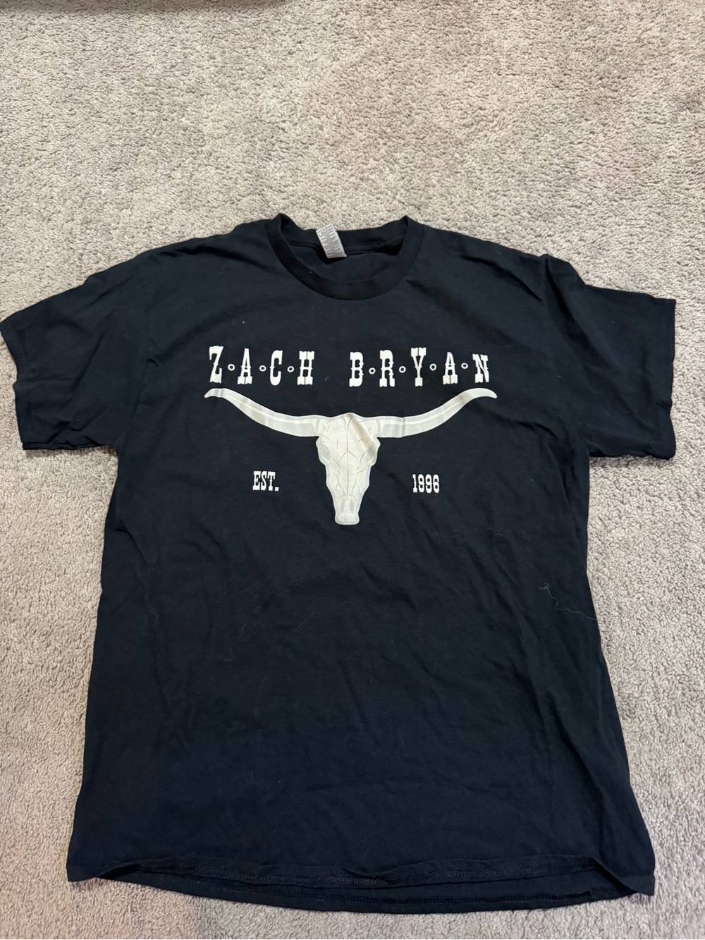 Hanes Black Zach Bryan Short-Sleeve Graphic Tee